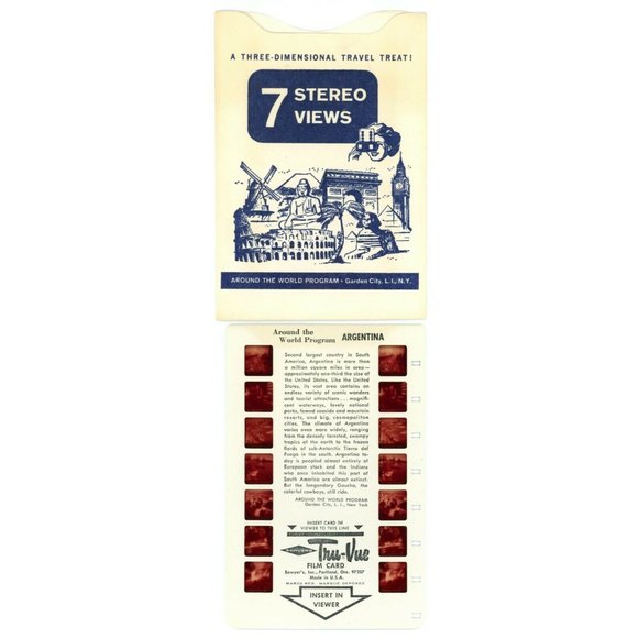Vintage Tru Vue Tru-Vue Film Card Argentina South America Around The World 3-D - Picture 1 of 2